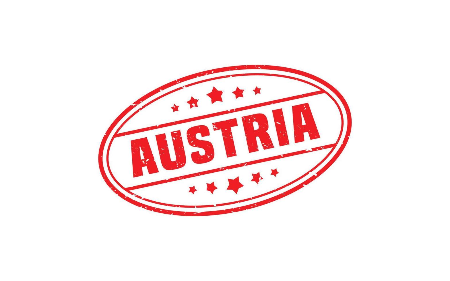 caucho de sello de austria con estilo grunge sobre fondo blanco vector
