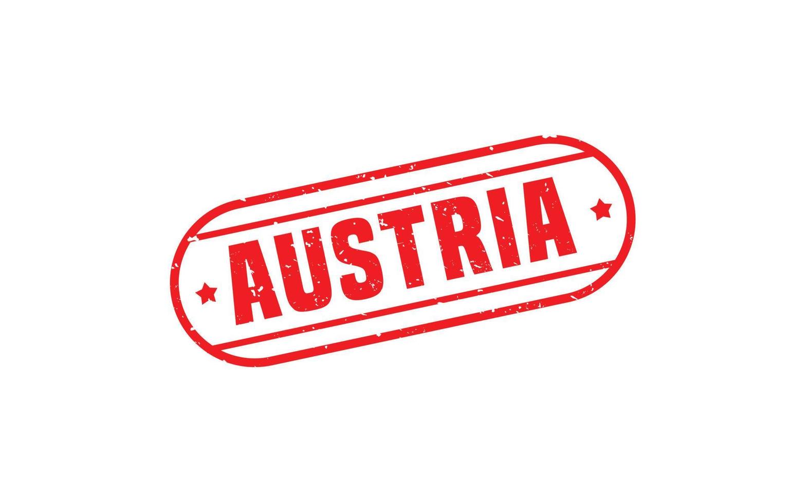 caucho de sello de austria con estilo grunge sobre fondo blanco vector