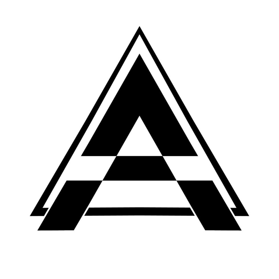 Initial letter A alphabet logo icon. Simple design concept. Creative apps vector illustration.
