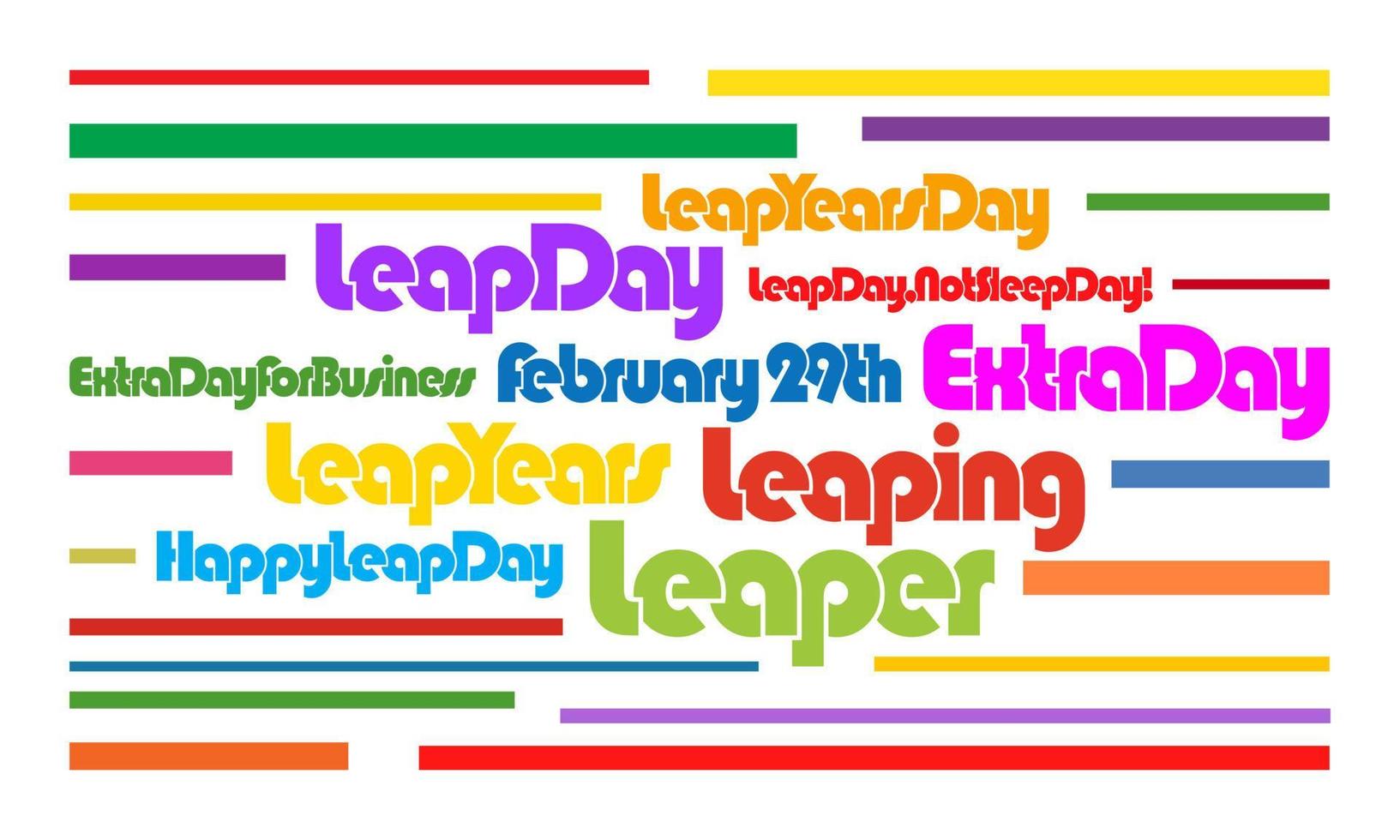 background colorful design leap year. vector illustration.