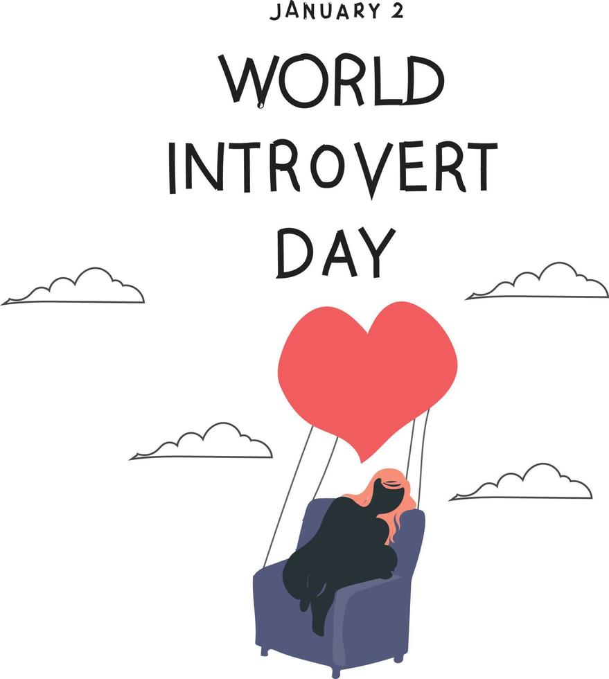 World Introvert Day Vector illustration