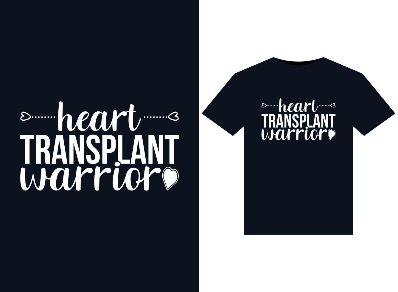 Heart transplant warriorillustrations for print-ready T-Shirts design vector
