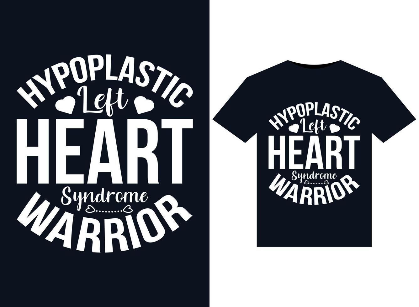 Hypoplastic Left Heart Syndrome Warrior illustrations for print-ready T-Shirts design vector