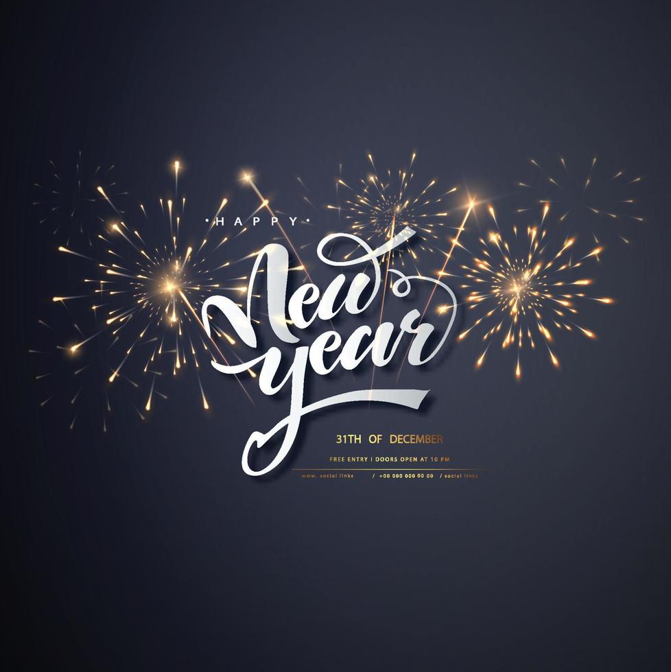 Feliz año nuevo vector