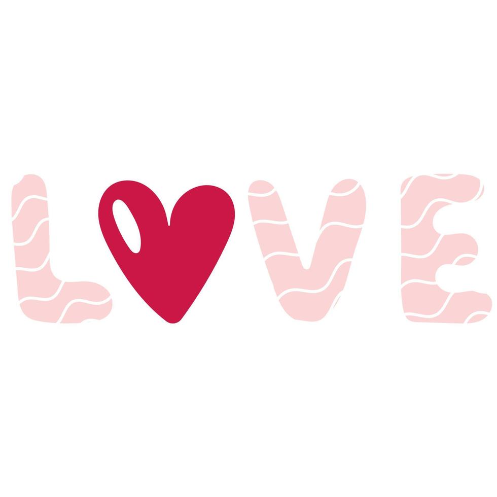 Word  Love. Love lettering.Love text.Vector hand drawn illustration design. vector