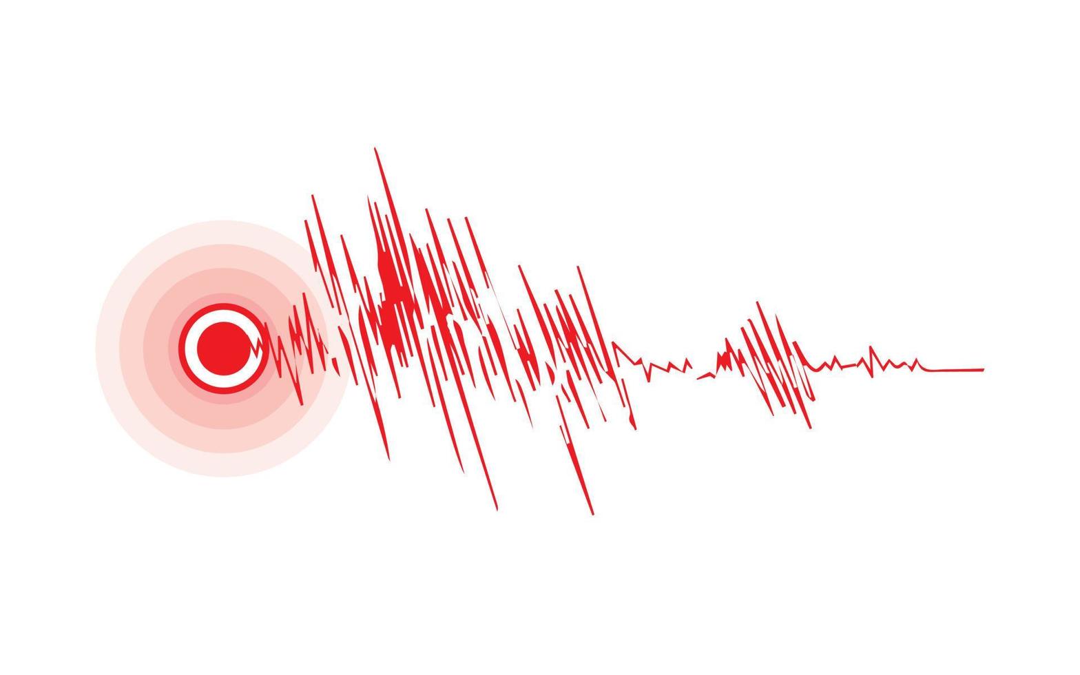 recurso de sismógrafo de epicentro vector