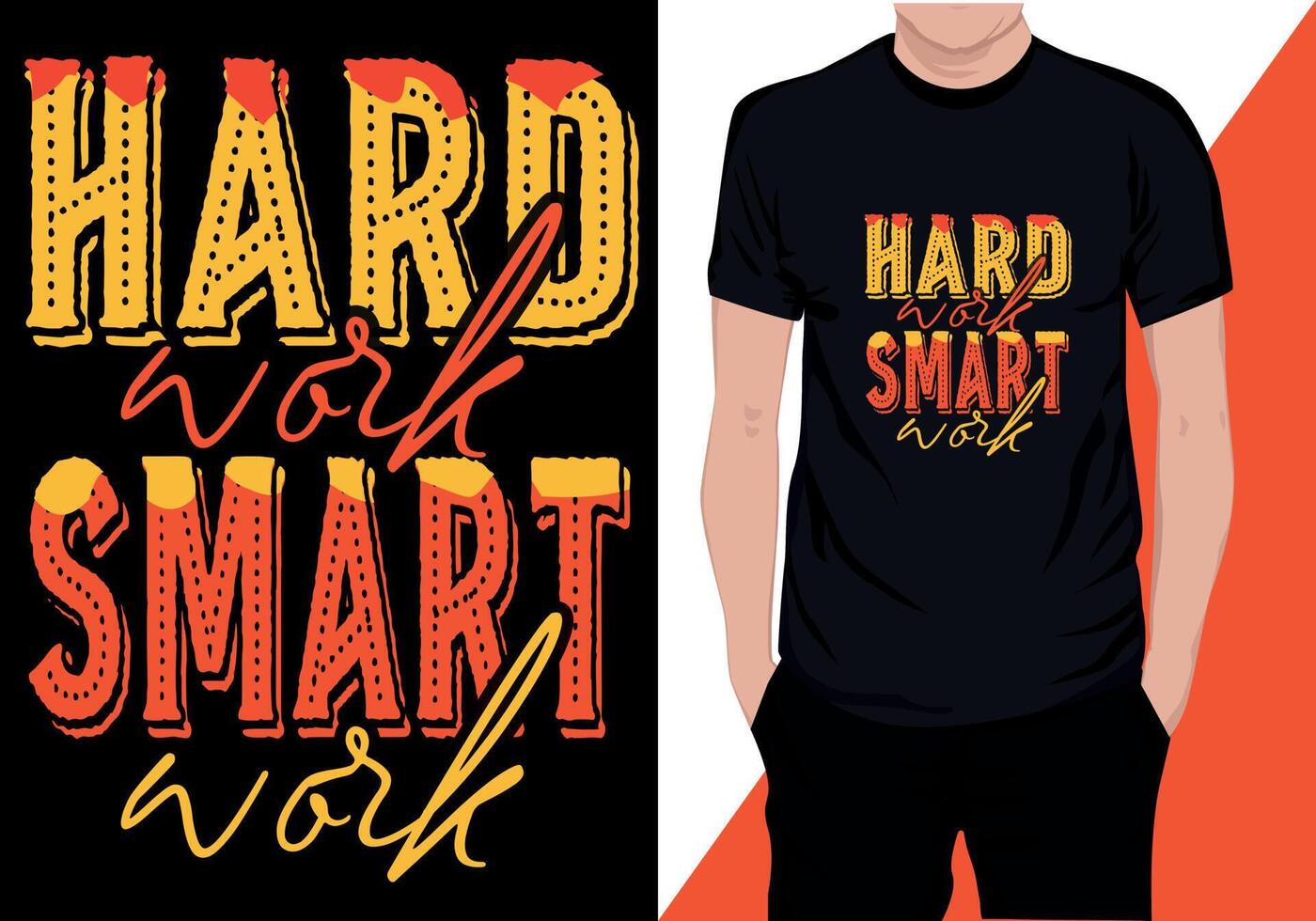 Hard work Smart  work vector