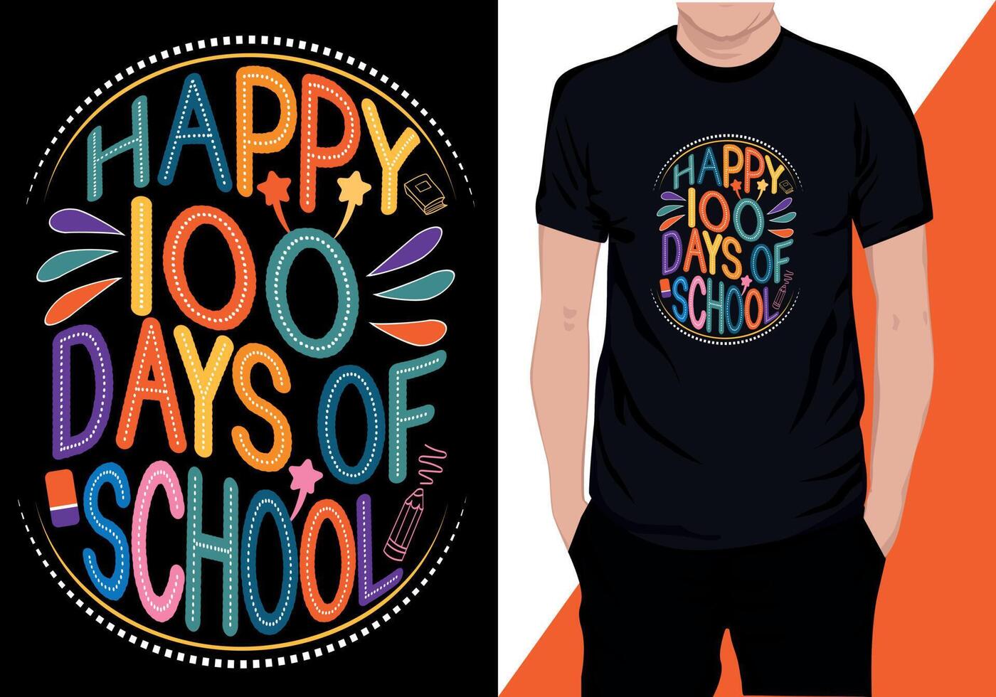 Happy 100 Days of school vector