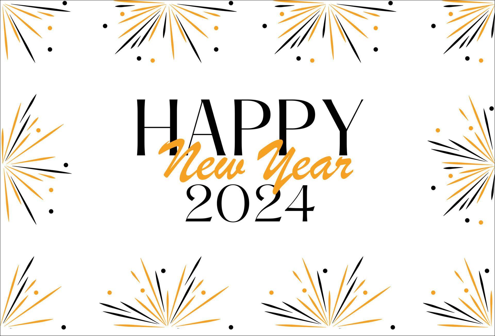 feliz año nuevo 2024, vector de tarjeta de año nuevo 16746903 Vector en