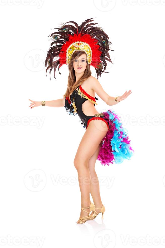 mujer con disfraz de carnaval foto