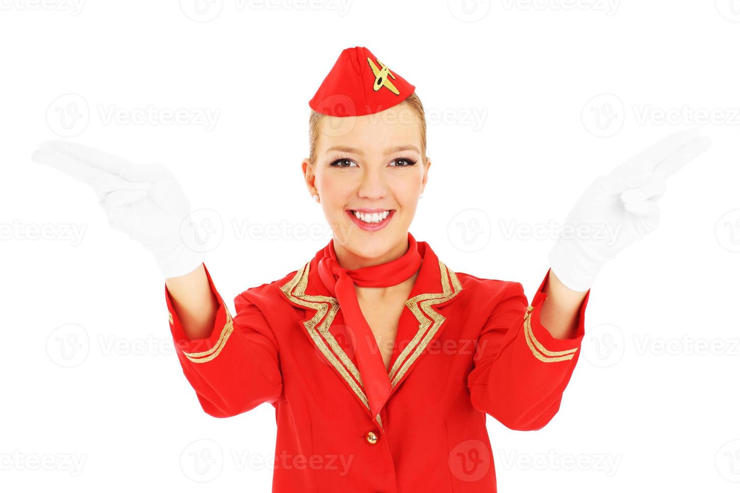 Beautiful flight attendant photo