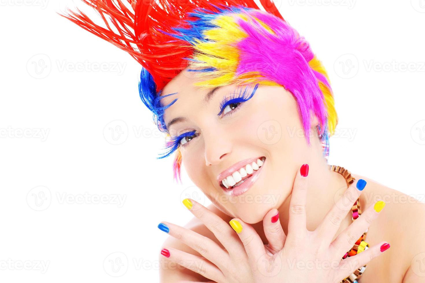 Woman with colorful costume photo