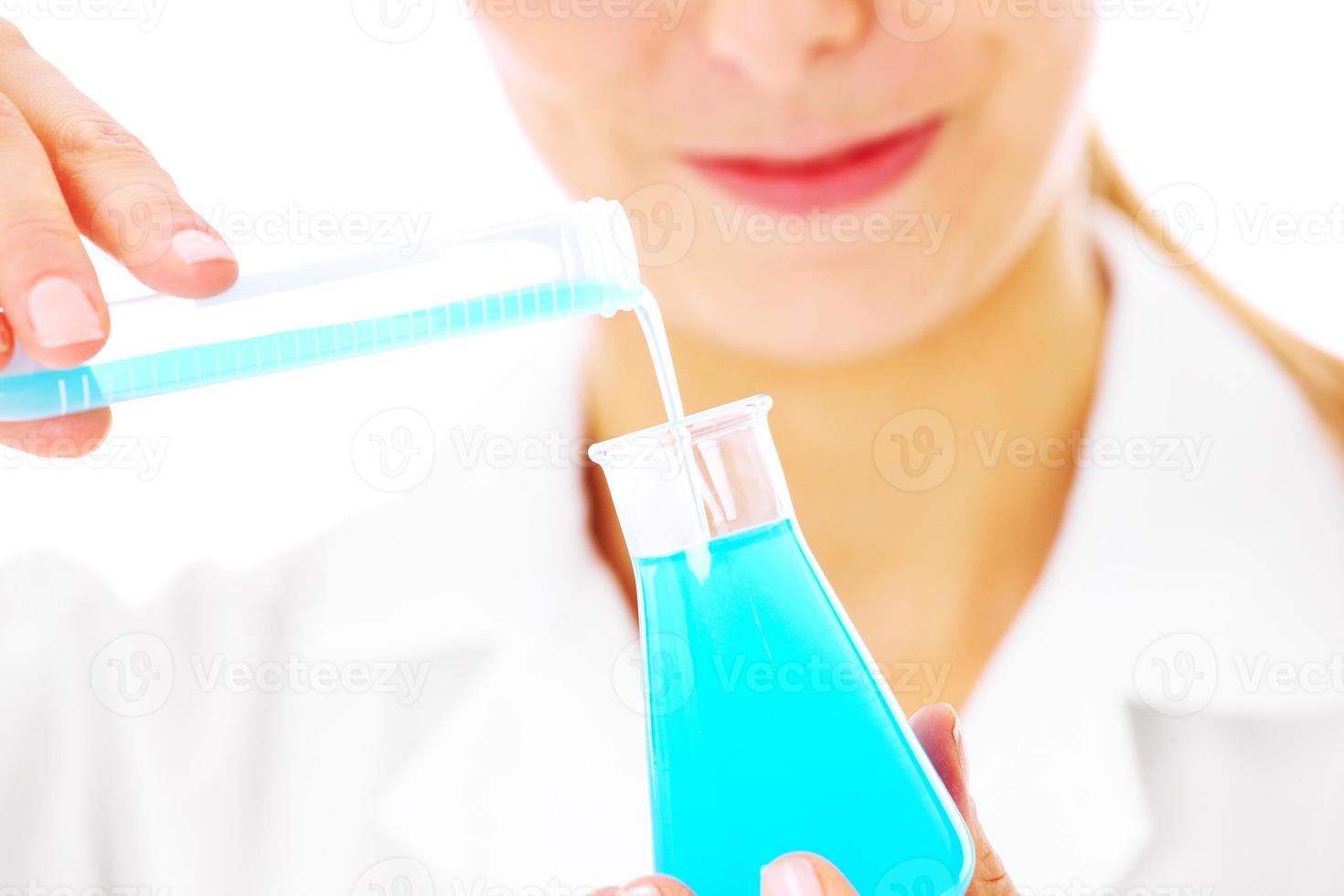 Beautiful female scientist photo