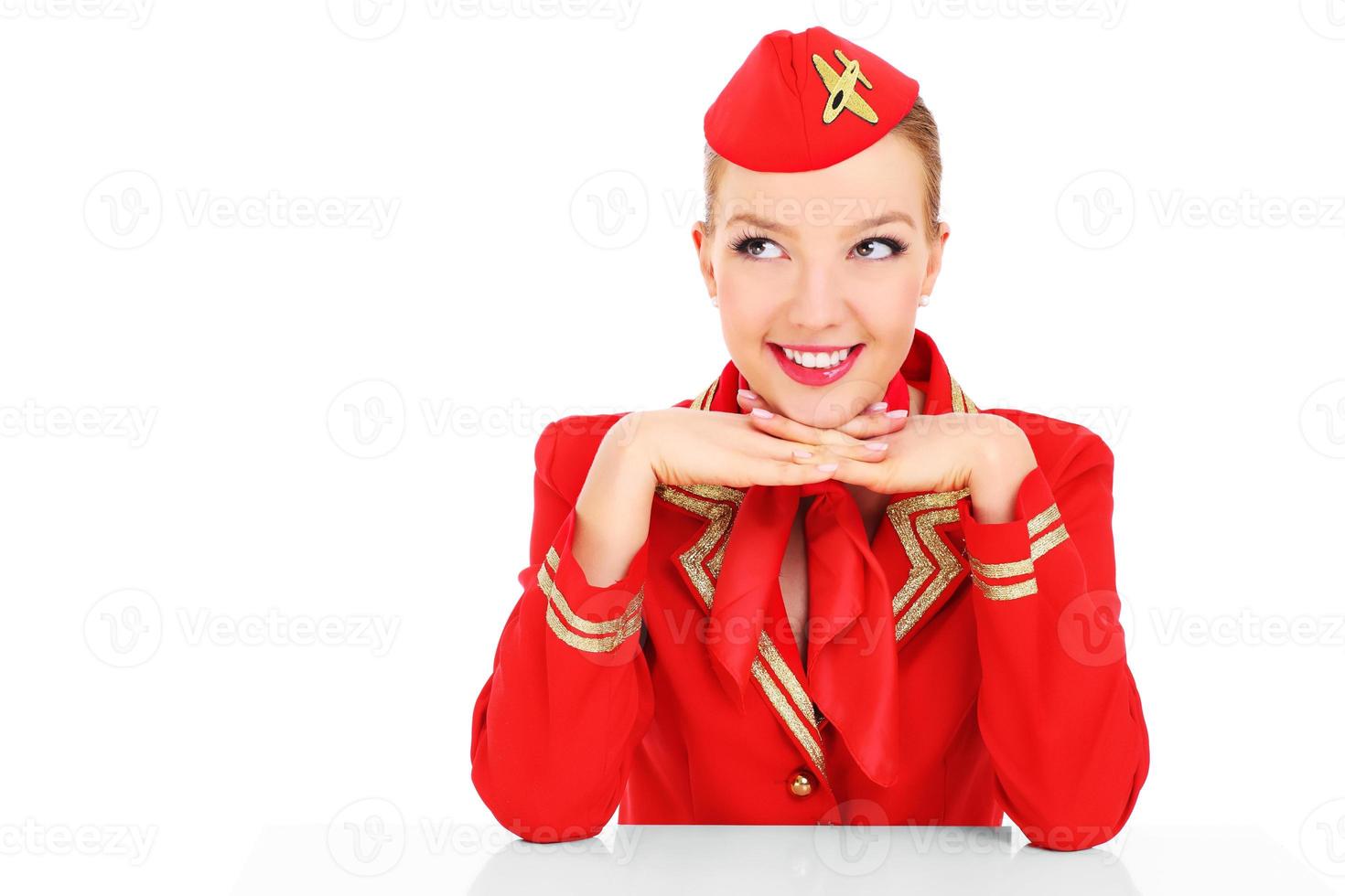 Beautiful flight attendant photo