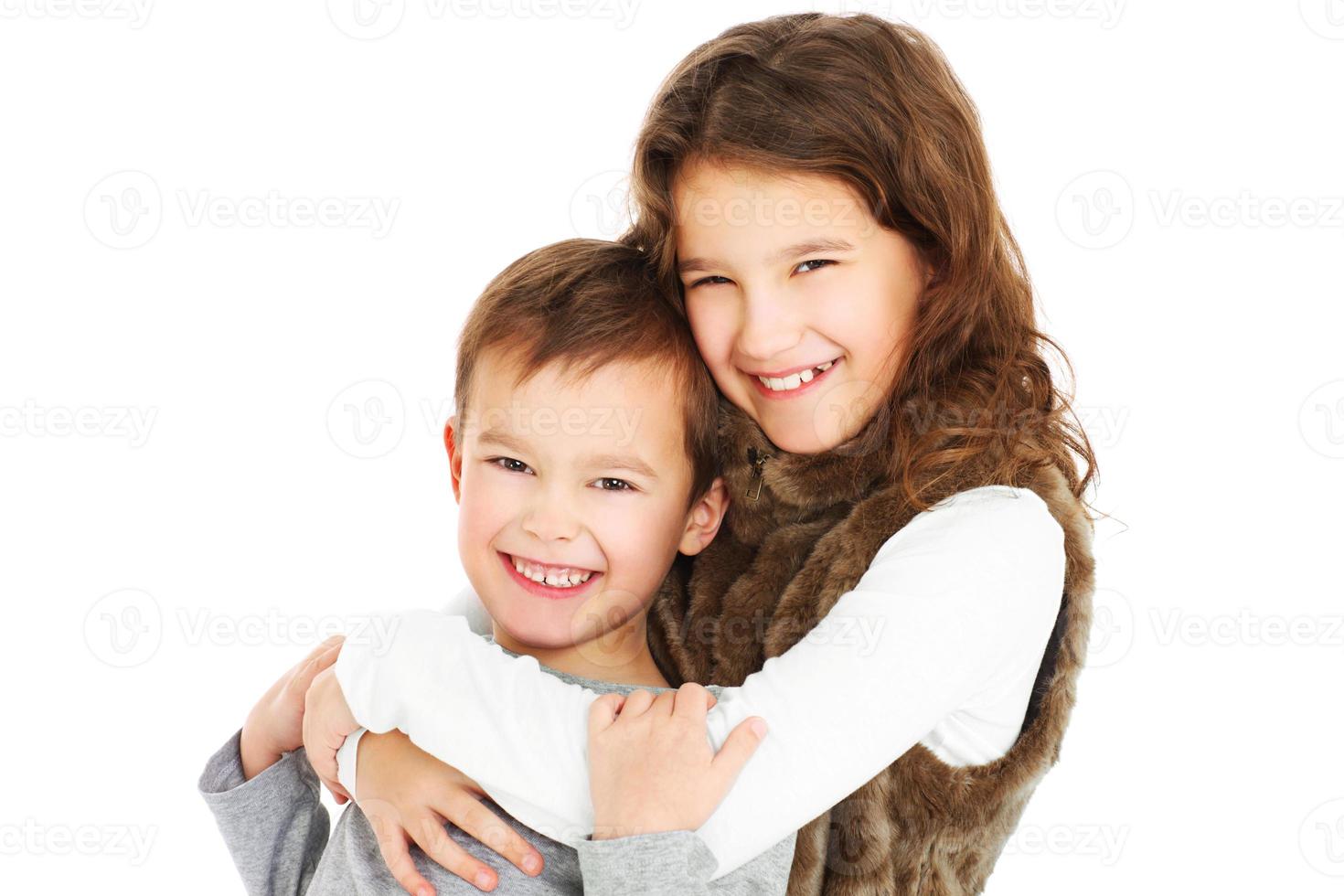 Cute brother and sister photo