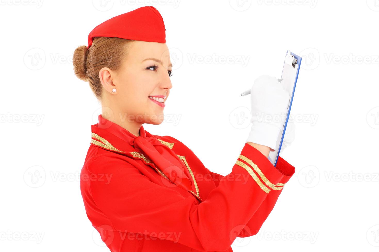 Beautiful flight attendant photo