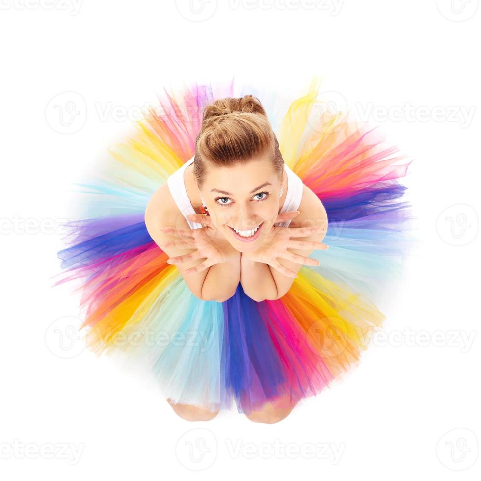 Colorful ballerina dancing photo