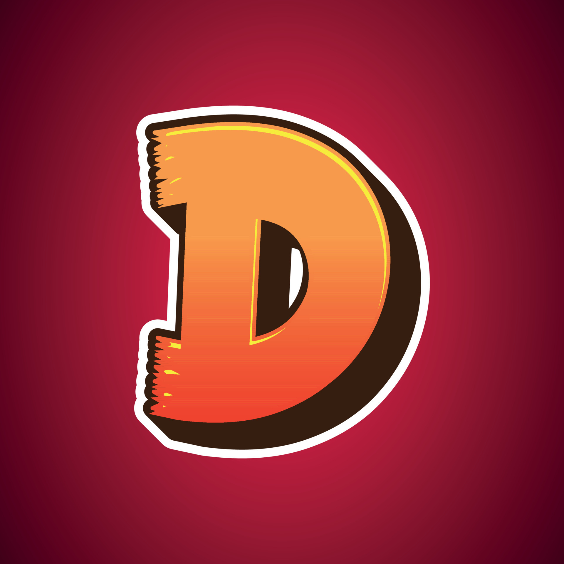 Cartoon style 3d letter d 16747573 Vector Art at Vecteezy