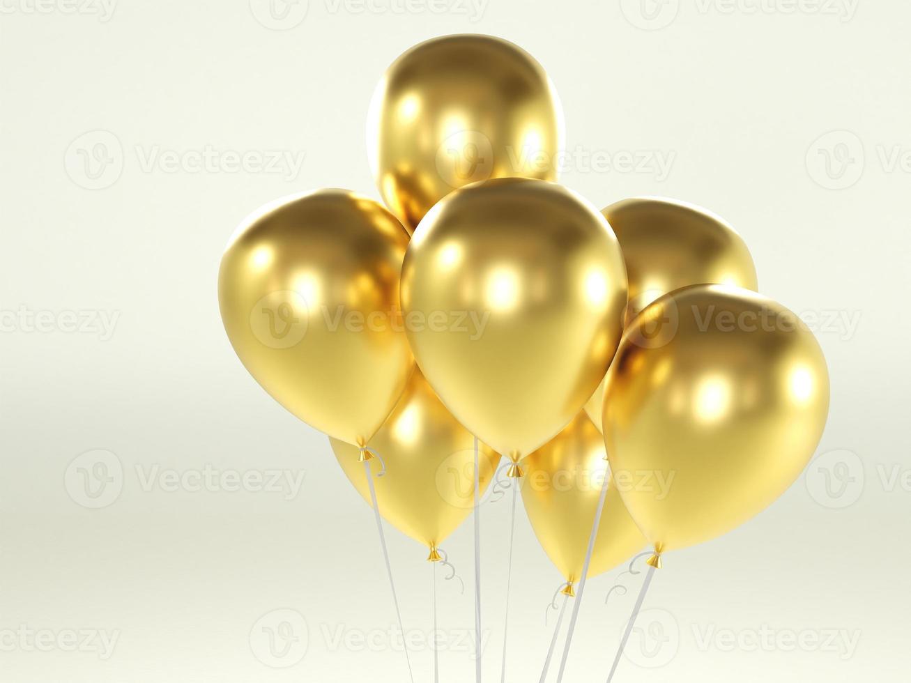 Golden balloons birthday background photo