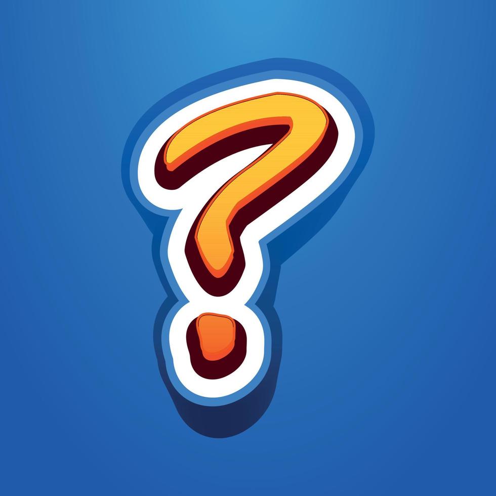 3d illustration of question mark vector