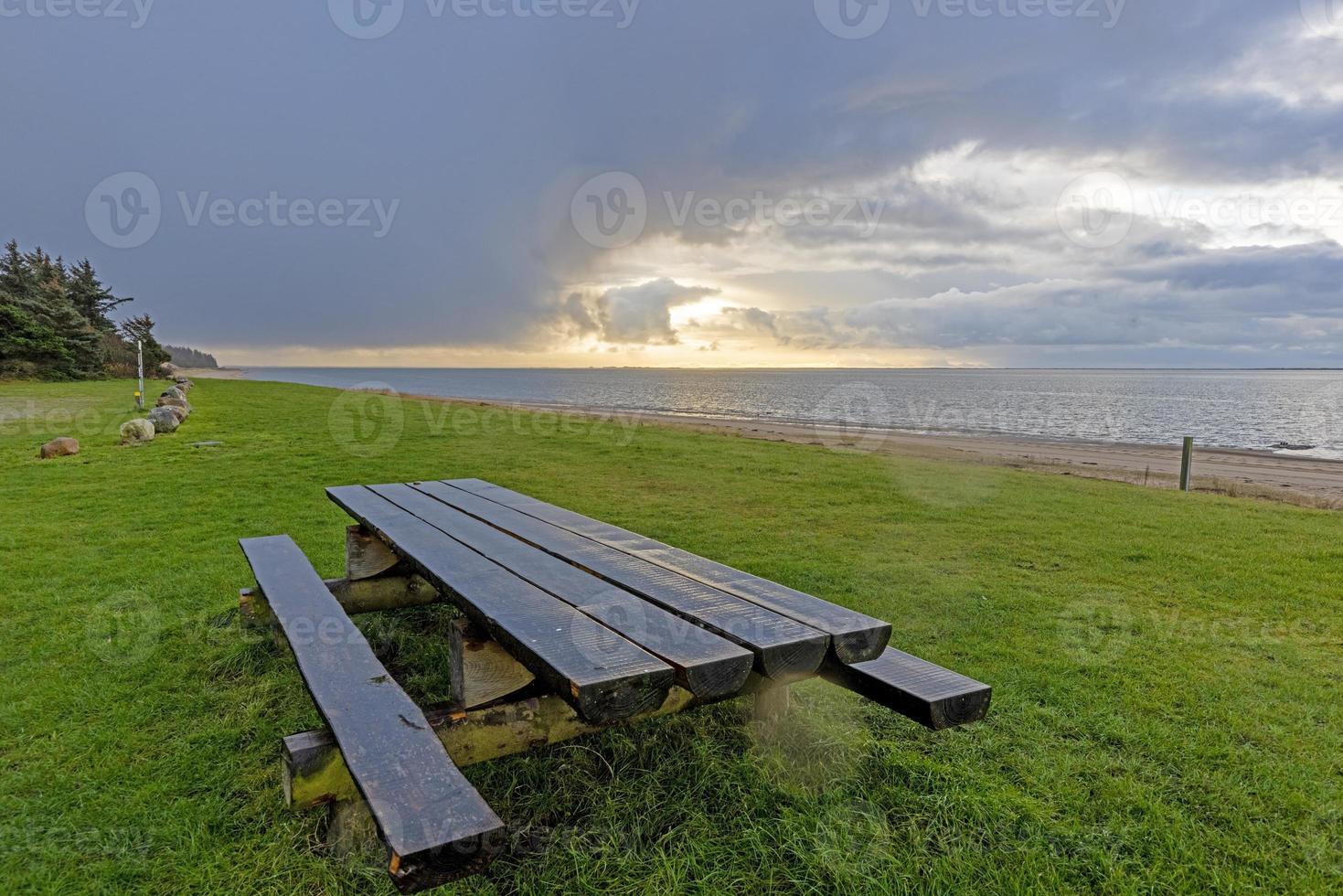 Picture of the beach in Stillingen bay in Denmark during the day photo