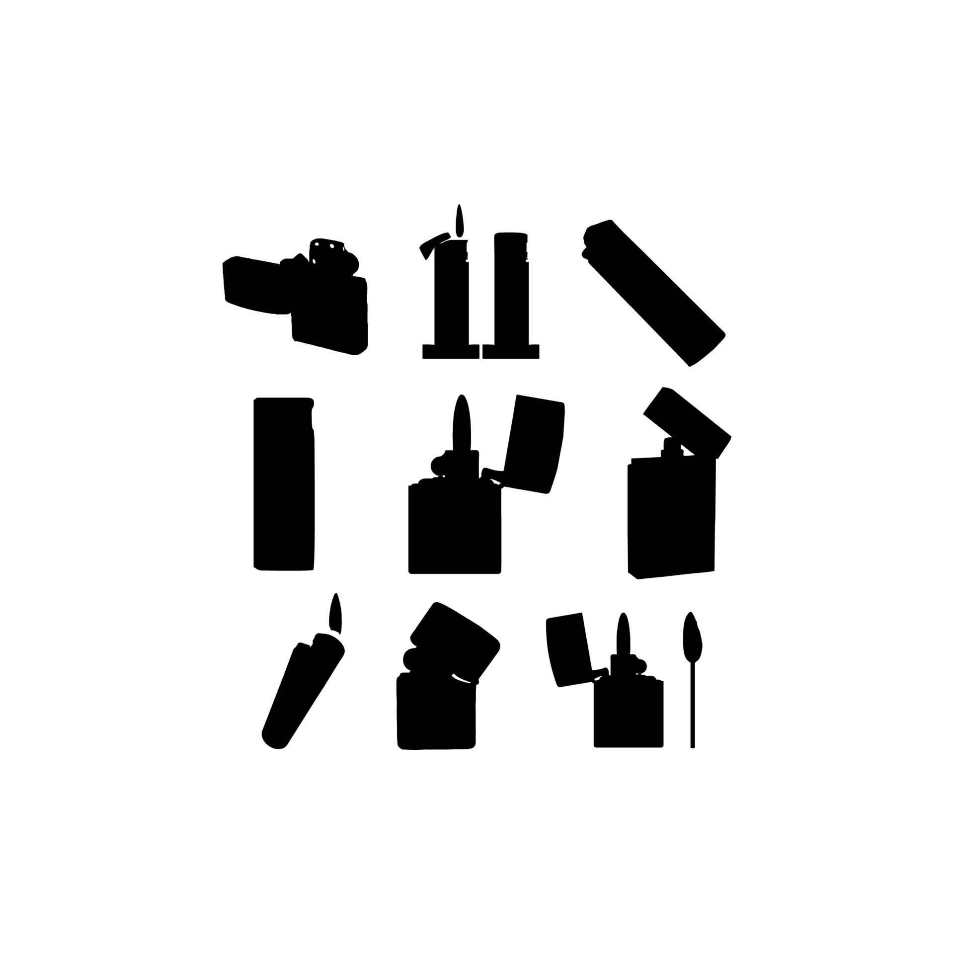 lighter flame collection set design 16748306 Vector Art at Vecteezy