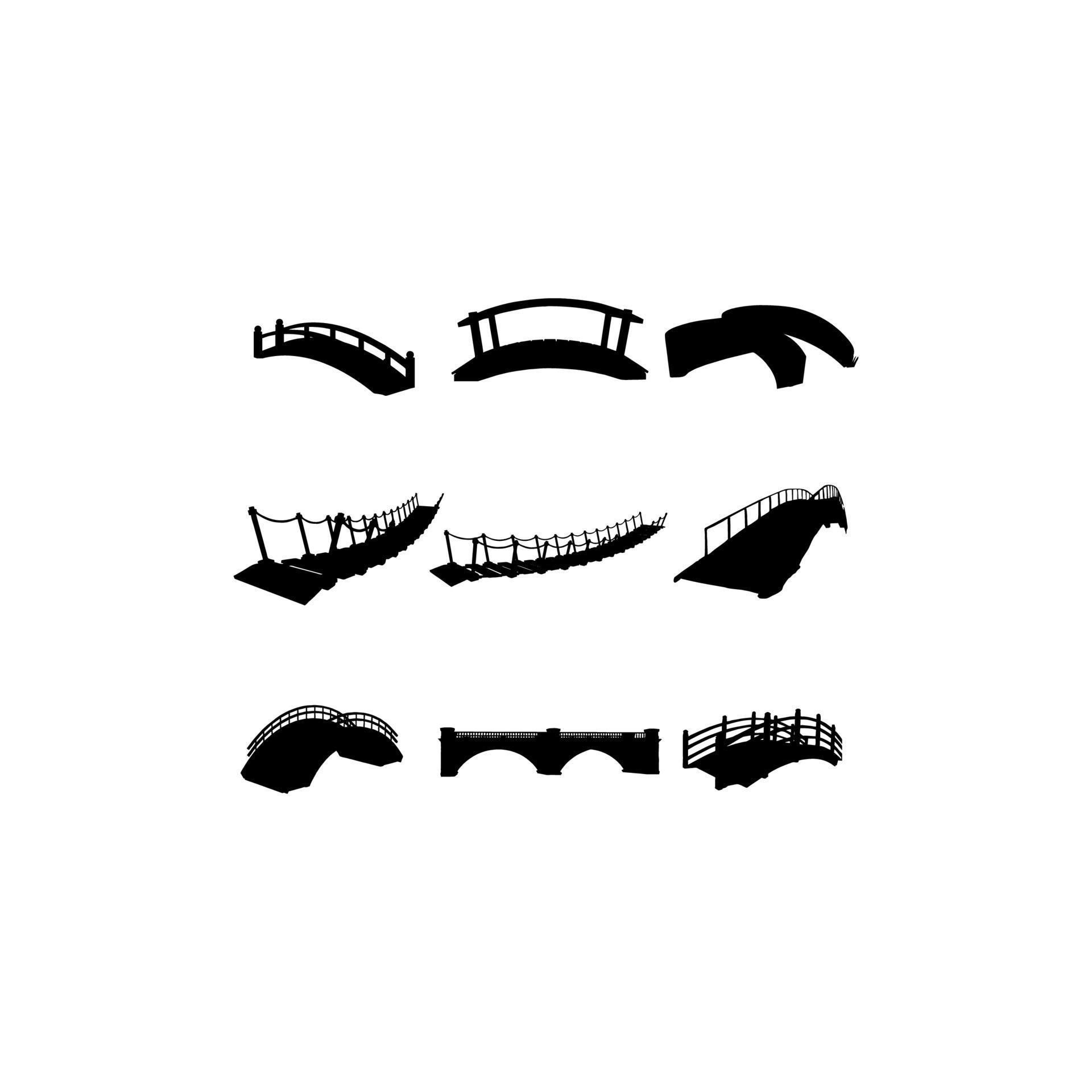 bridge building set illustration design 16748313 Vector Art at Vecteezy