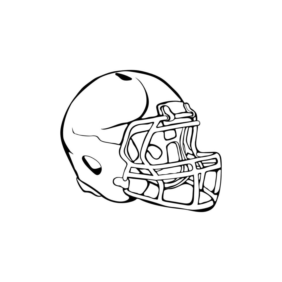 diseño de ilustración de seguridad de casco de fútbol vector
