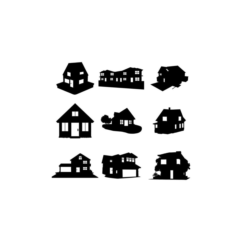 home building collection set design vector