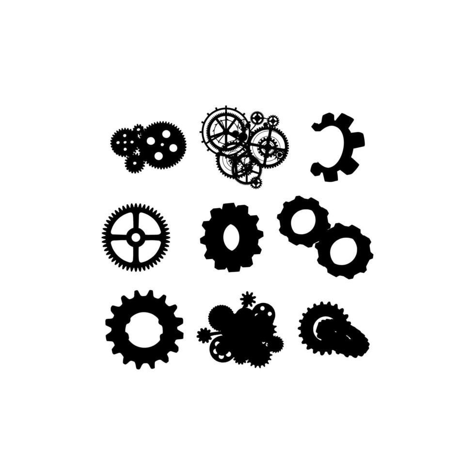 gear mechanical equipment illustration design vector