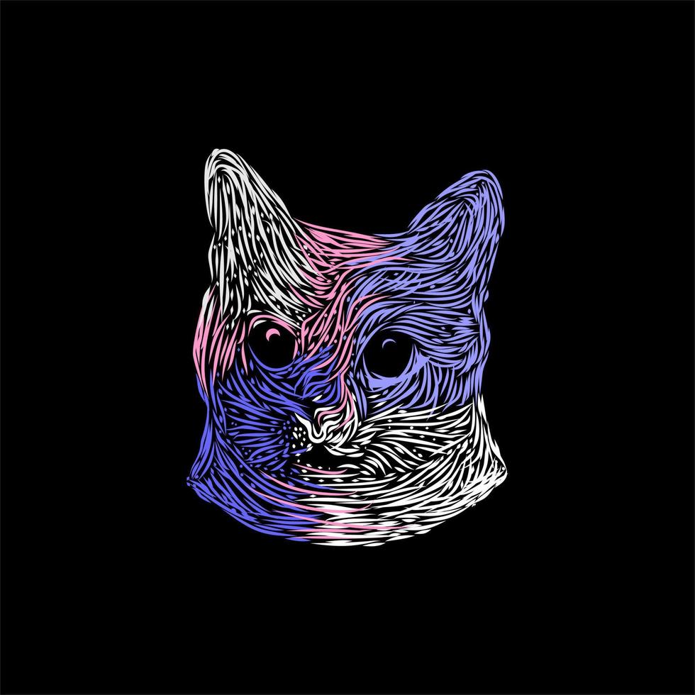 diseño de ilustración de ilustraciones de gato animal vector