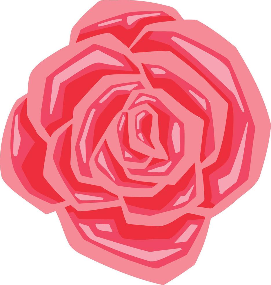 Rose symbol icon line silhouette vector