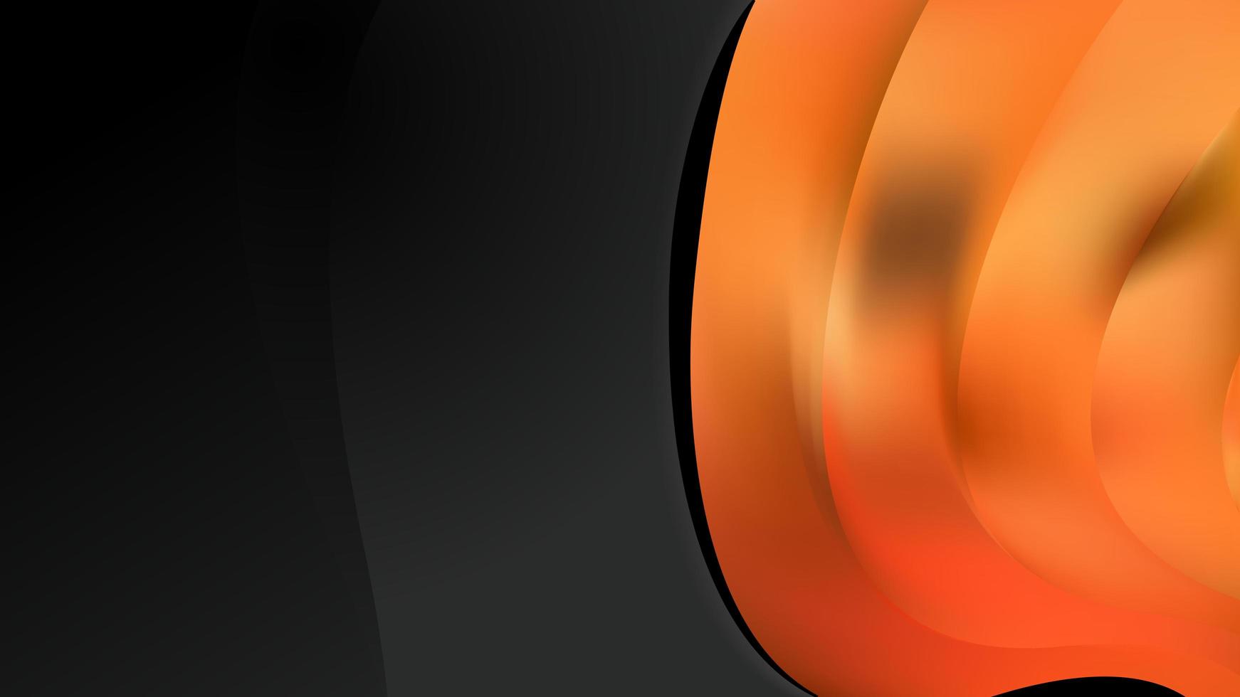 Abstract Orange and Black Wave Business Background Design Template photo