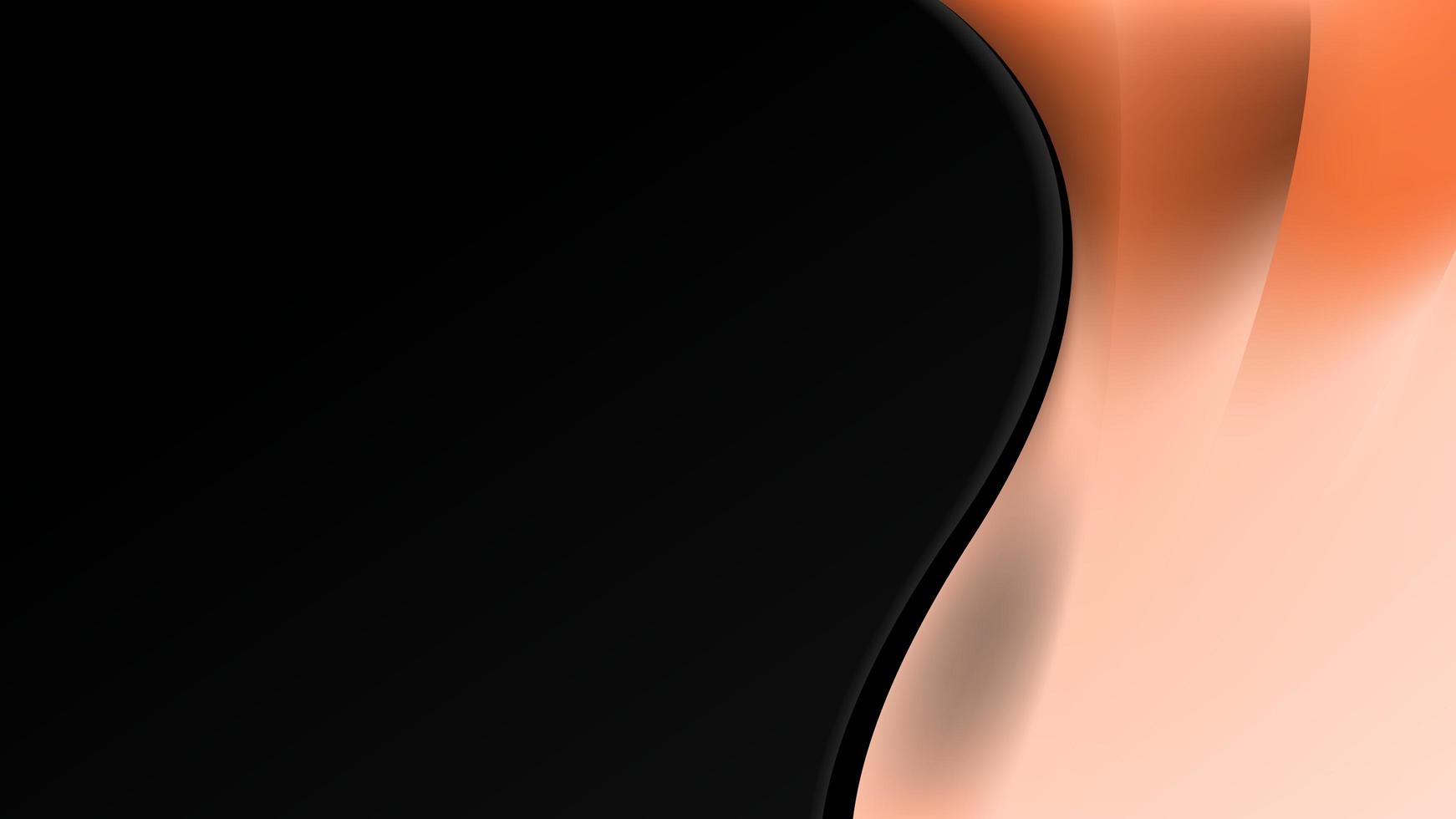 Abstract Orange and Black Wave Business Background photo