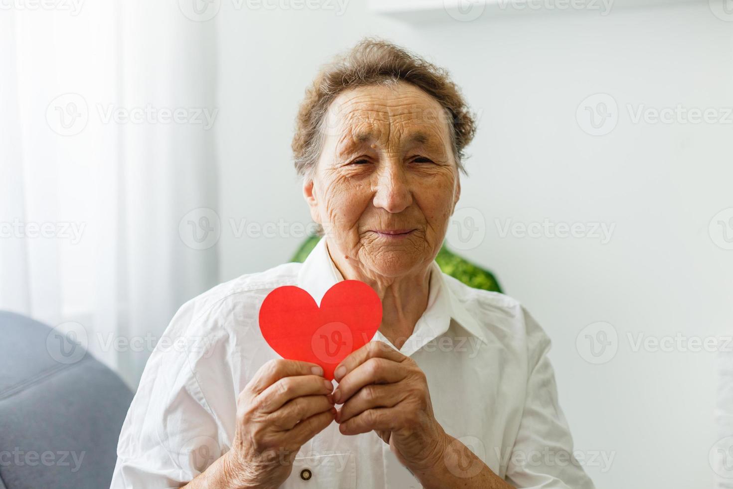 mother with heart. over white photo
