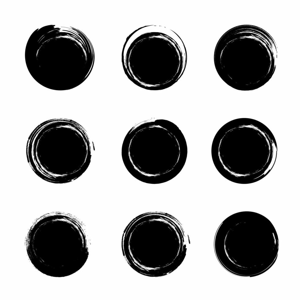 Circle grunge brush icon illustration template. Stock vector. vector