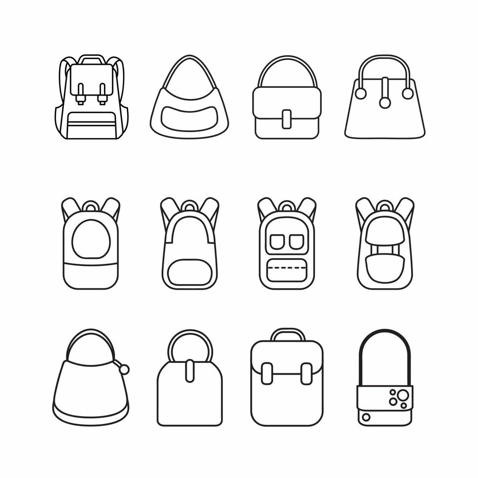 Bag icon template. Stock vector illustration.