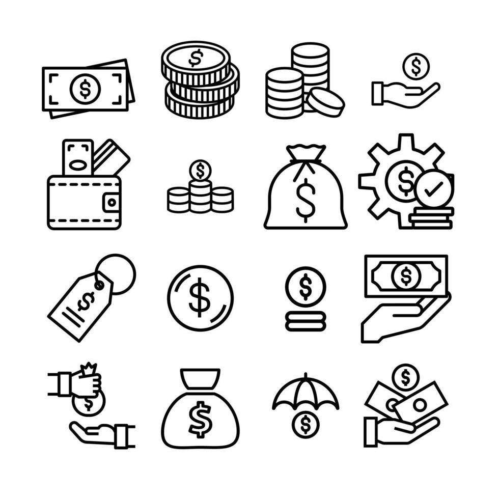 plantilla de icono de dinero. ilustración vectorial de acciones. vector