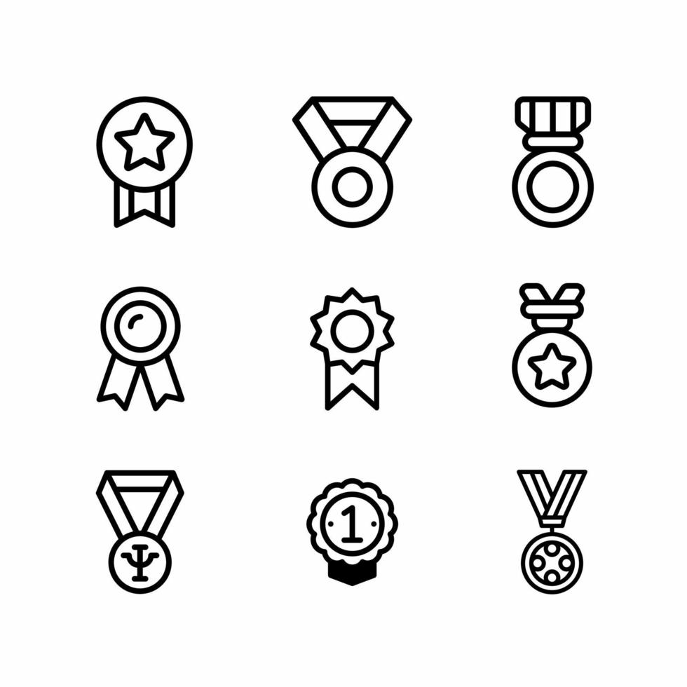 Medal icon template. Stock vector illustration.