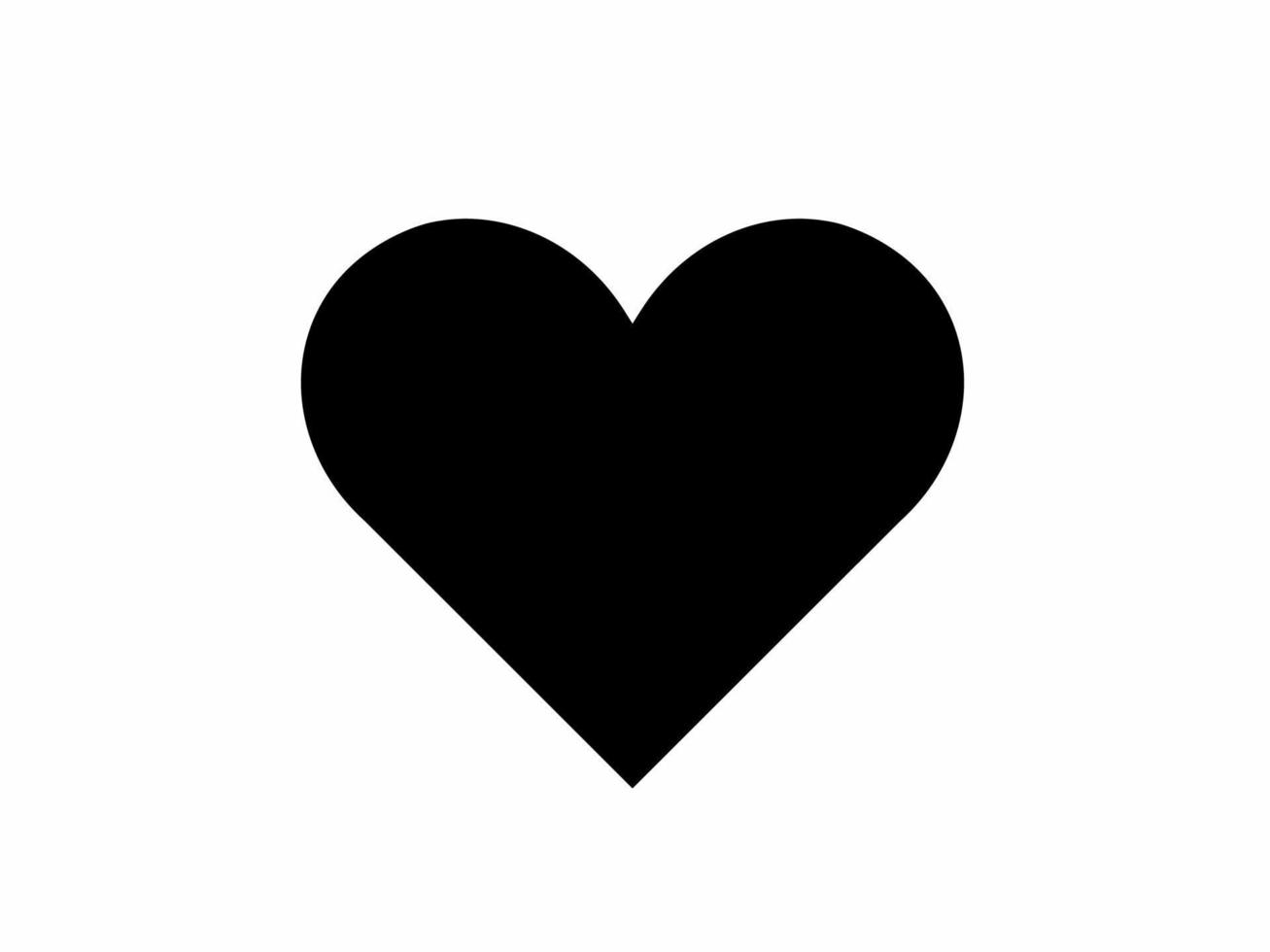 Heart shaped heart icon black illustration template. Stock vector. vector