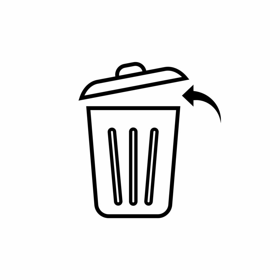 trash can icon illustration isolated white background. vector