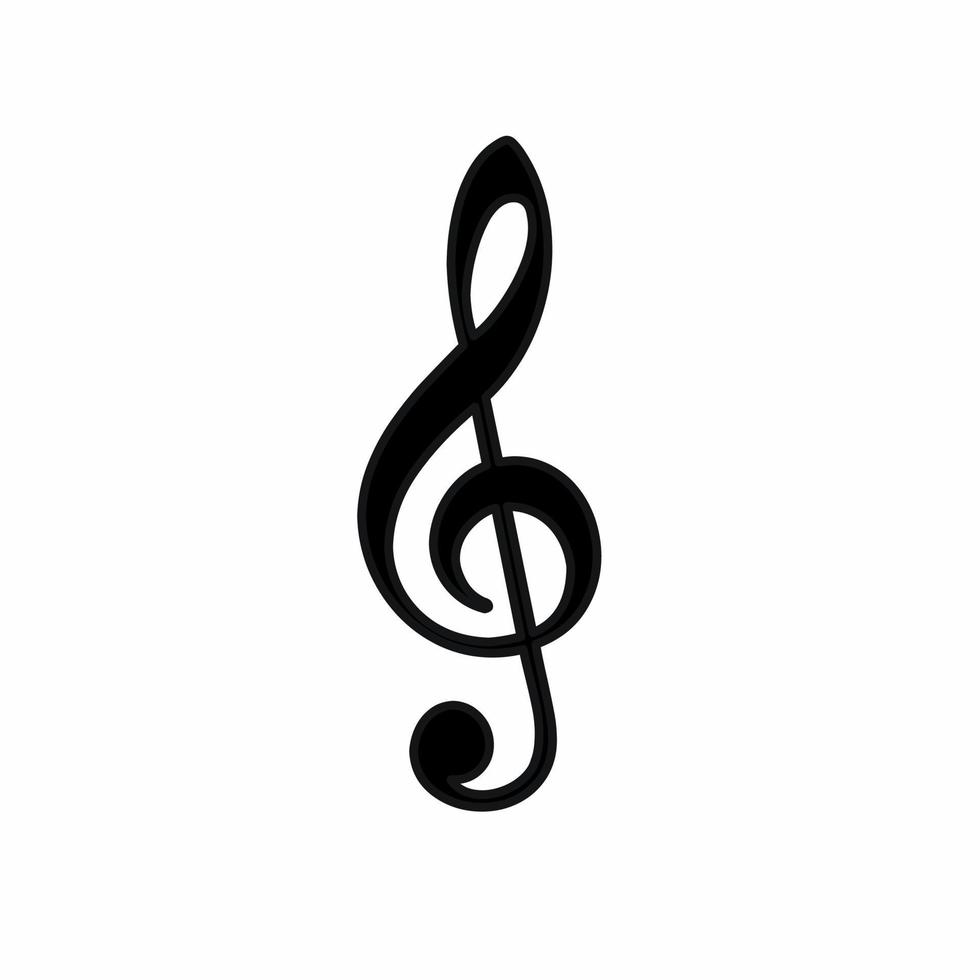 Music note icon illustration template. Stock vector. vector