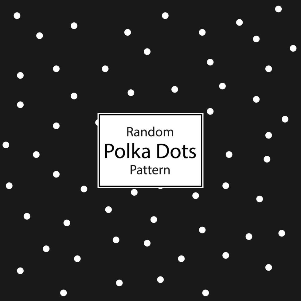 Seamless Black And White Random Polka Dots Pattern vector