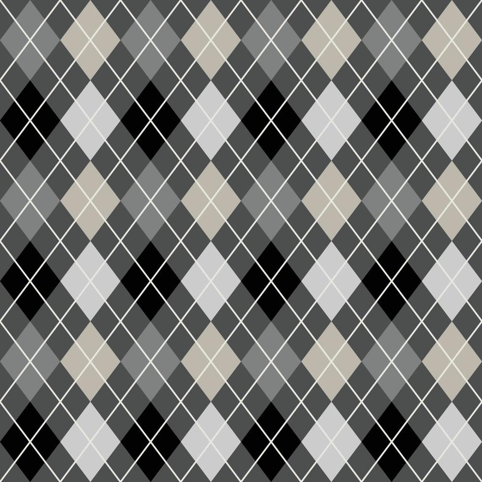 Gray And Black Seamless Argyle Pattern vector
