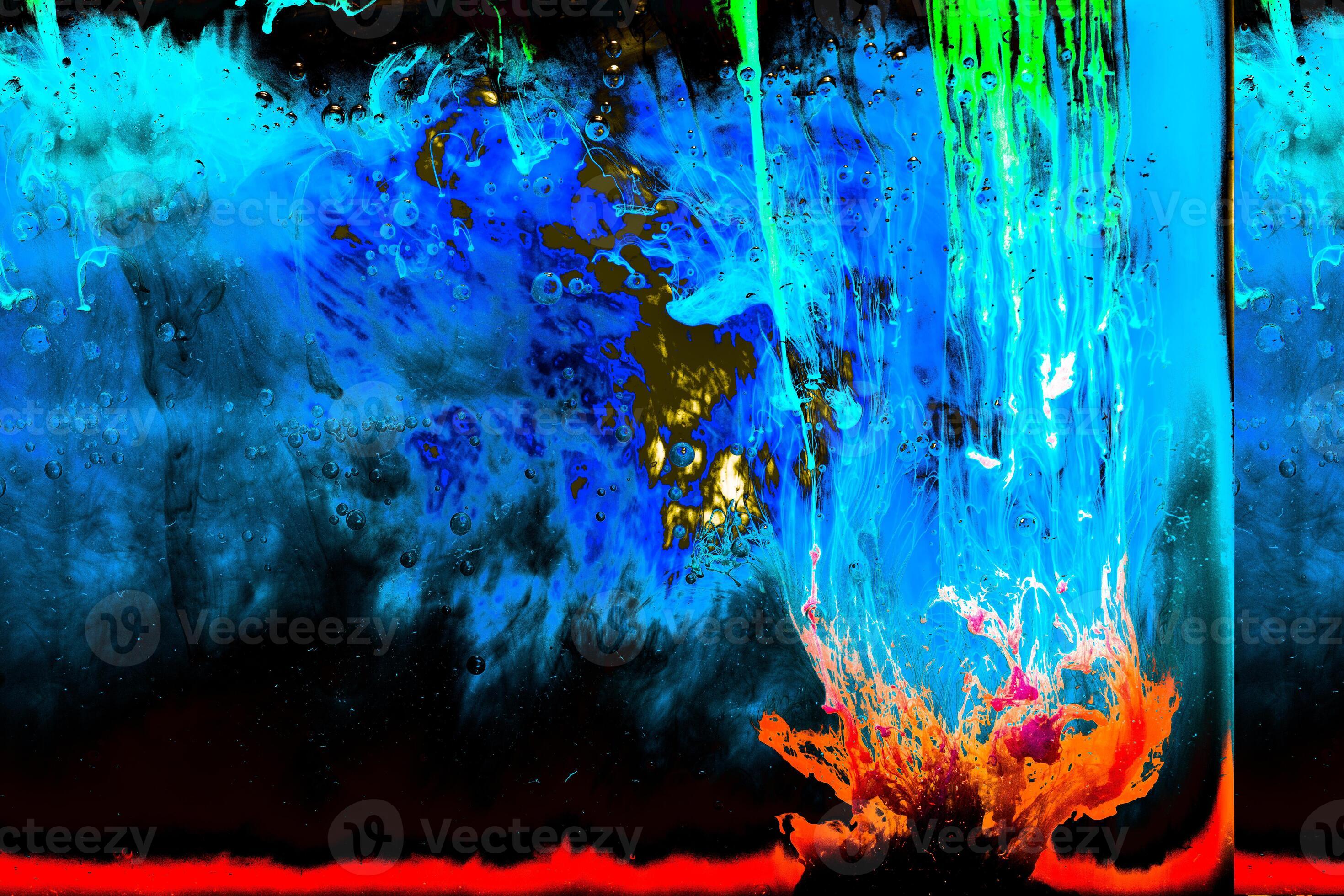 Paint dissolve swirling in water forming colorful background 16751975
