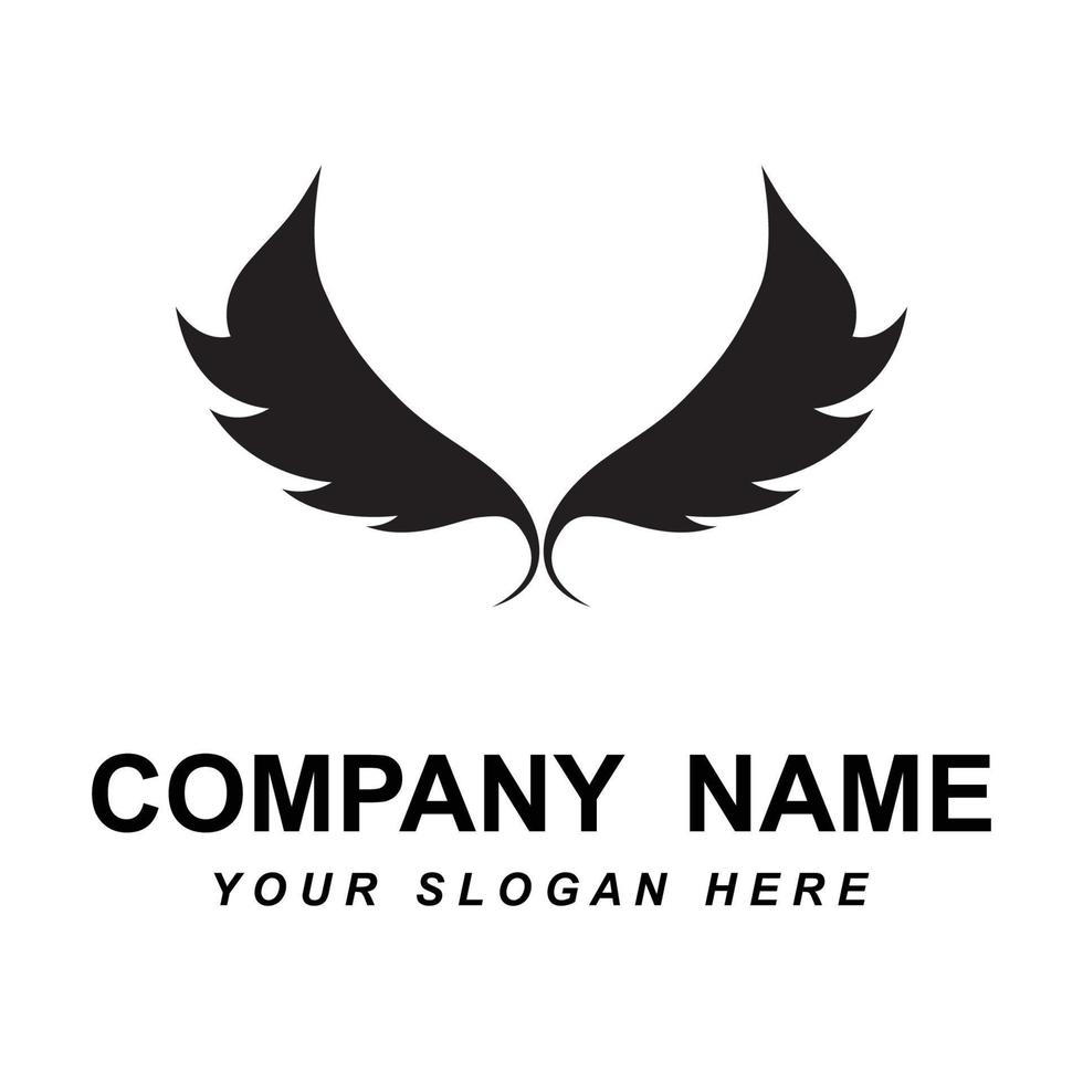 feather logo vector with slogan template