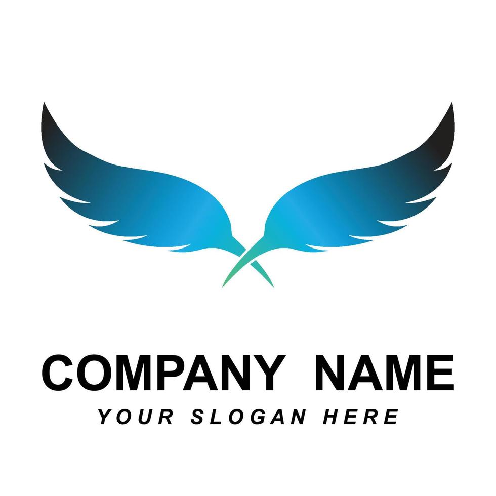 feather logo vector with slogan template