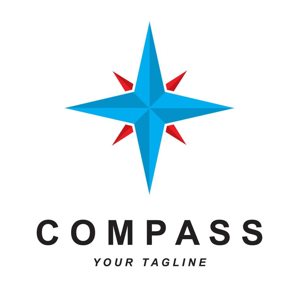 compass logo vector with slogan template