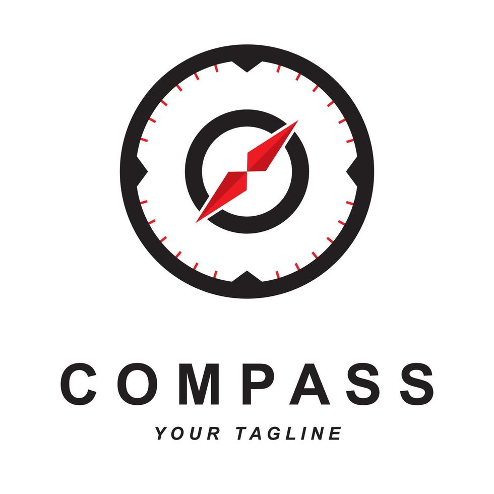 compass logo vector with slogan template