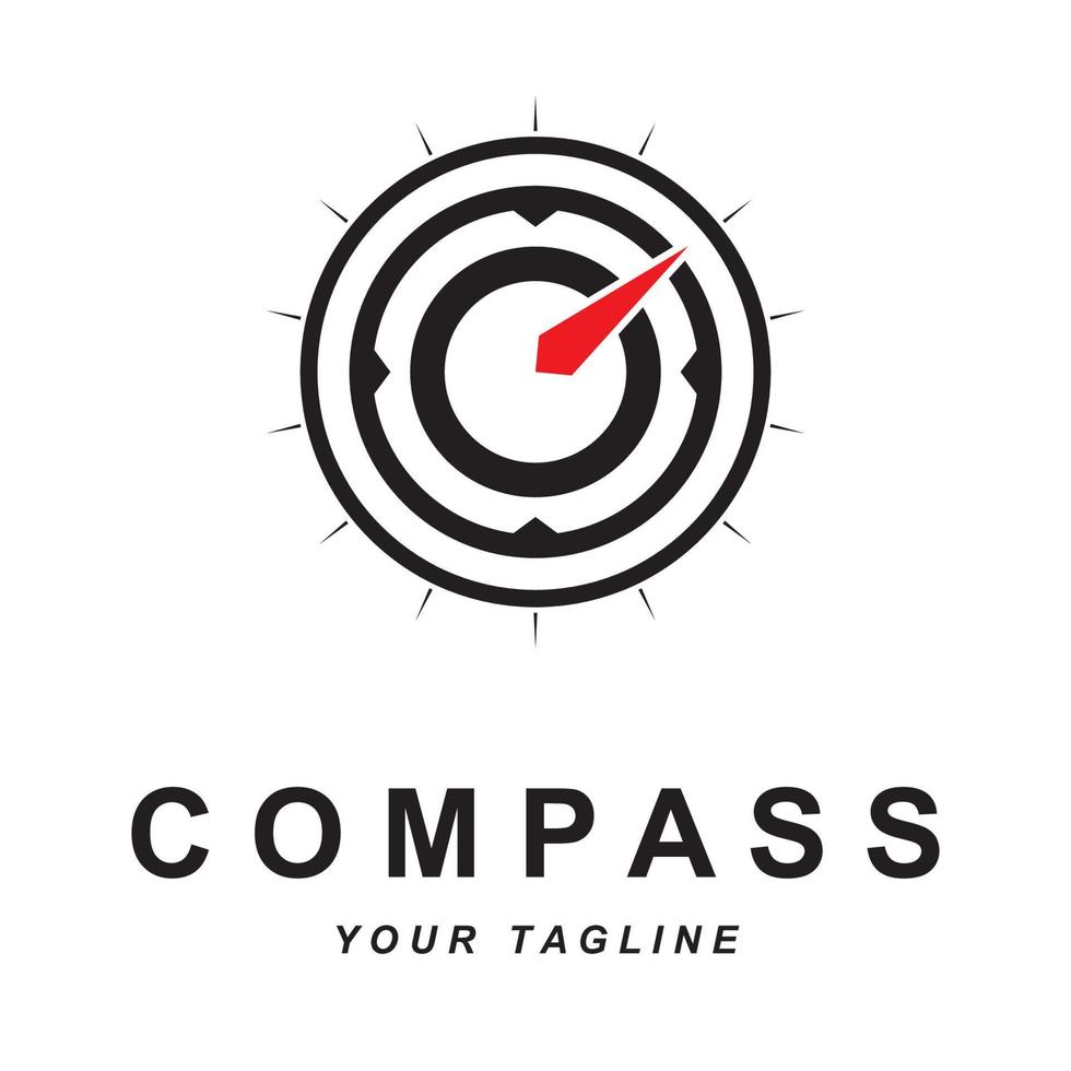 compass logo vector with slogan template